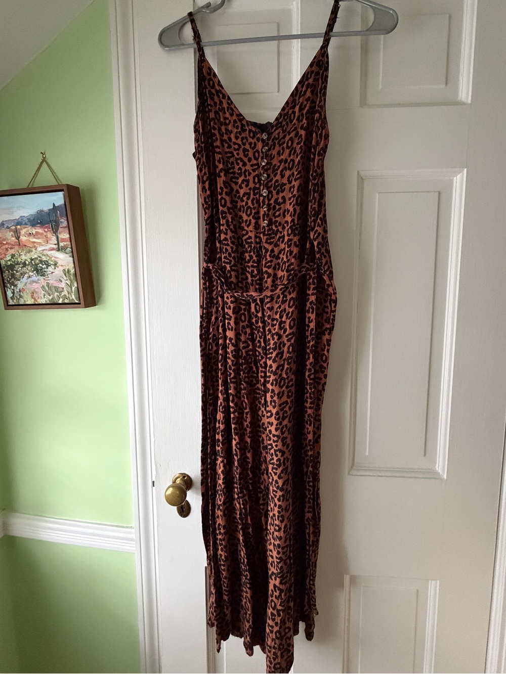 American eagle leopard jumpsuit small - Picture 2 of 6